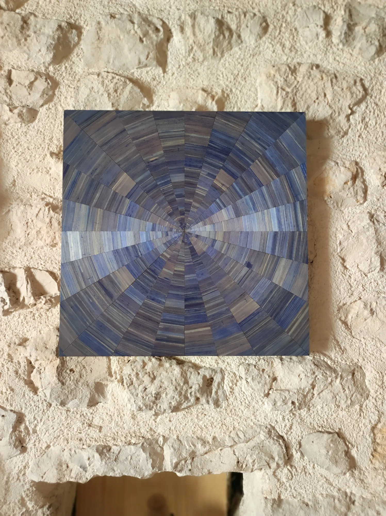 Tableau Carré bleu foncè.